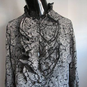 Ralph Lauren LRL Lauren Jeans Co. Paisley Ruffle Top